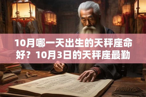 10月哪一天出生的天秤座命好？10月3日的天秤座最勤奋！