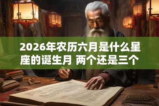 2026年农历六月是什么星座的诞生月 两个还是三个