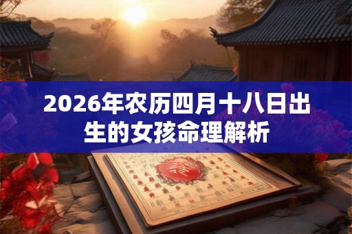 2026年农历四月十八日出生的女孩命理解析