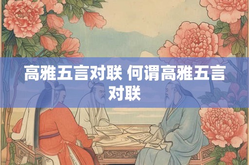 高雅五言对联 何谓高雅五言对联