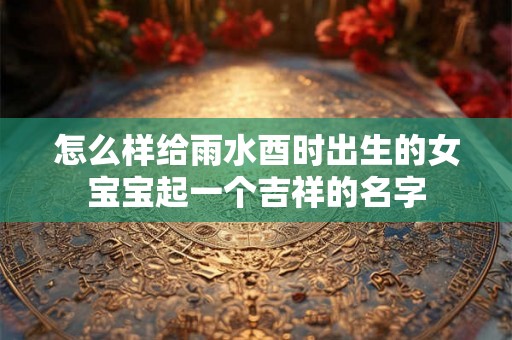 怎么样给雨水酉时出生的女宝宝起一个吉祥的名字