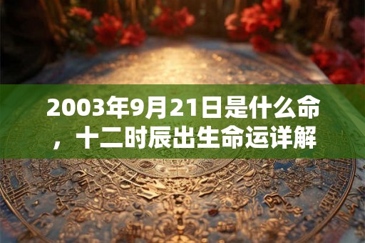 2003年9月21日是什么命,十二时辰出生命运详解 2003年9月21日是什么命,十二时辰出生命运详解