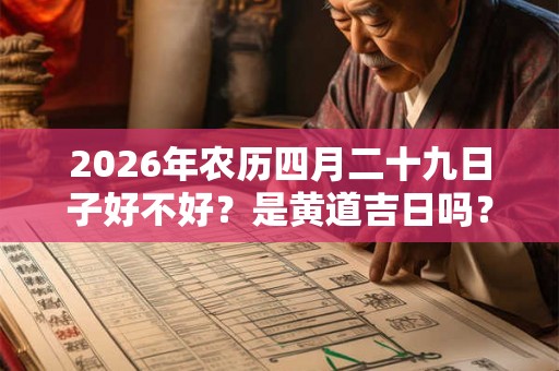 2026年农历四月二十九日子好不好？是黄道吉日吗？