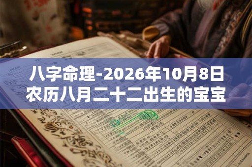 八字命理-2026年10月8日农历八月二十二出生的宝宝五行取名