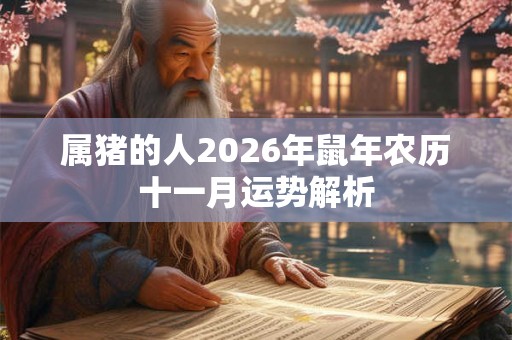 属猪的人2026年鼠年农历十一月运势解析 属猪的人2026年鼠年农历十一月运势解析