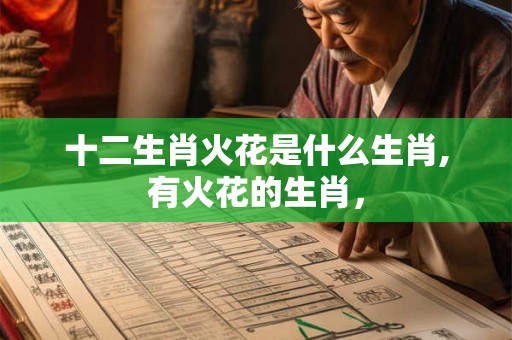 十二生肖火花是什么生肖,有火花的生肖，