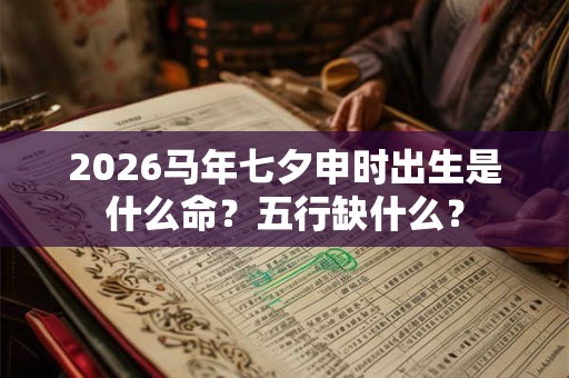 2026马年七夕申时出生是什么命？五行缺什么？