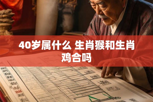 40岁属什么 生肖猴和生肖鸡合吗 40岁属什么 生肖猴和生肖鸡合吗
