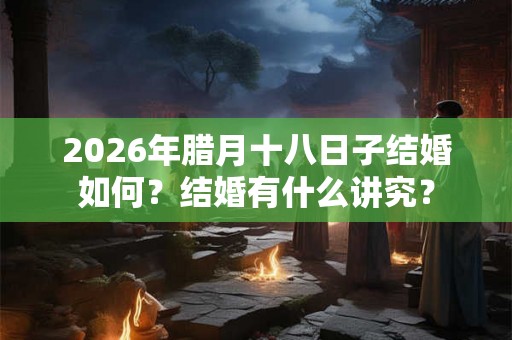 2026年腊月十八日子结婚如何?结婚有什么讲究? 2026年腊月十八日子结婚如何?结婚有什么讲究?