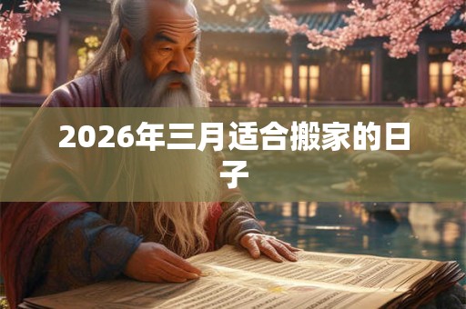 2026年三月适合搬家的日子