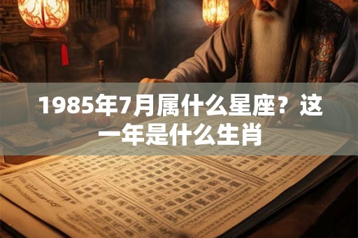 1985年7月属什么星座？这一年是什么生肖