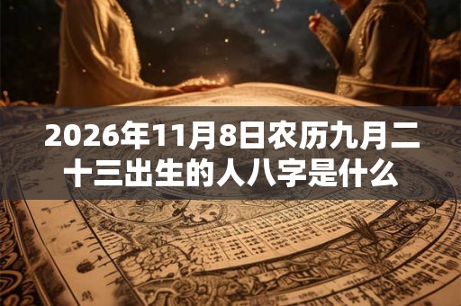 2026年11月8日农历九月二十三出生的人八字是什么