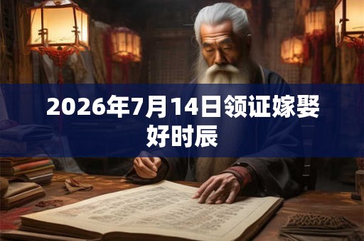 2026年7月14日领证嫁娶好时辰