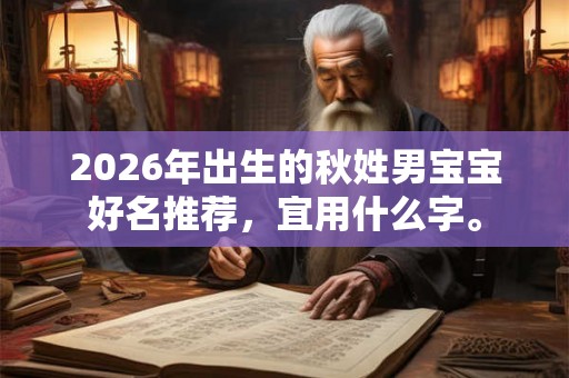2026年出生的秋姓男宝宝好名推荐，宜用什么字。