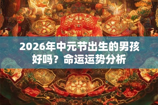2026年中元节出生的男孩好吗？命运运势分析