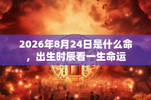 2026年8月24日是什么命，出生时辰看一生命运
