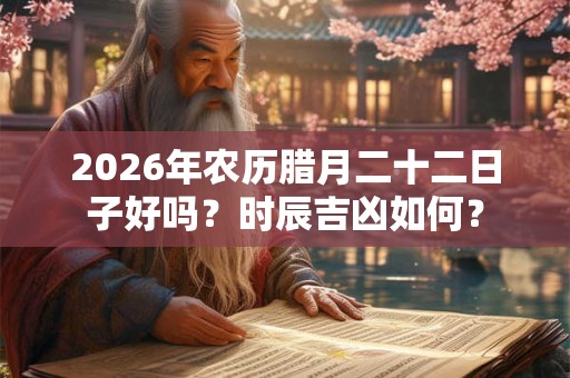 2026年农历腊月二十二日子好吗？时辰吉凶如何？