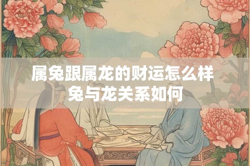 属兔跟属龙的财运怎么样 兔与龙关系如何