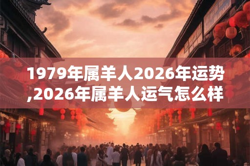 1979年属羊人2026年运势,2026年属羊人运气怎么样