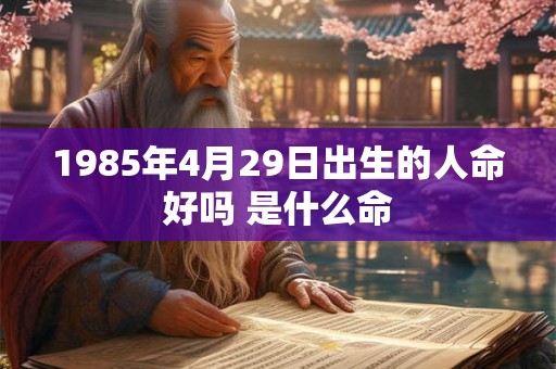 1985年4月29日出生的人命好吗 是什么命 1985年4月29日出生的人命好吗 是什么命
