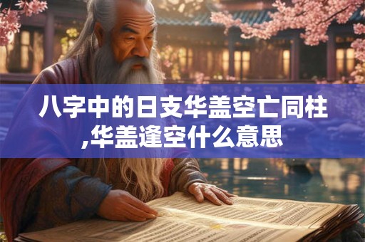 八字中的日支华盖空亡同柱,华盖逢空什么意思