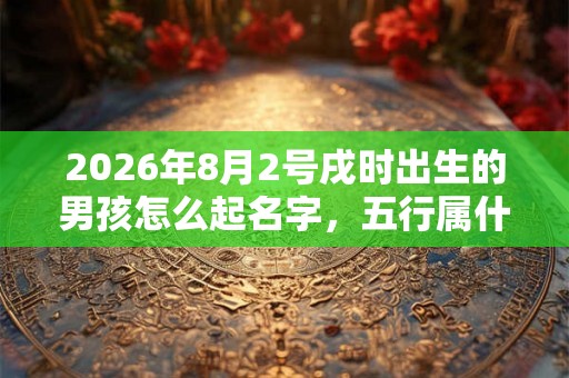 2026年8月2号戌时出生的男孩怎么起名字，五行属什么