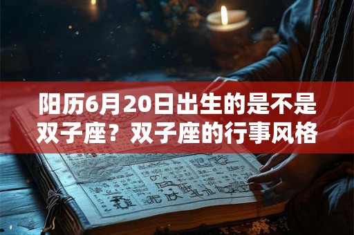阳历6月20日出生的是不是双子座？双子座的行事风格