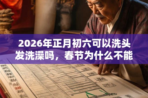 2026年正月初六可以洗头发洗澡吗，春节为什么不能洗澡？