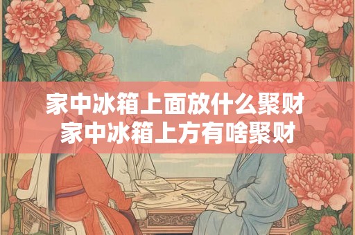 家中冰箱上面放什么聚财 家中冰箱上方有啥聚财