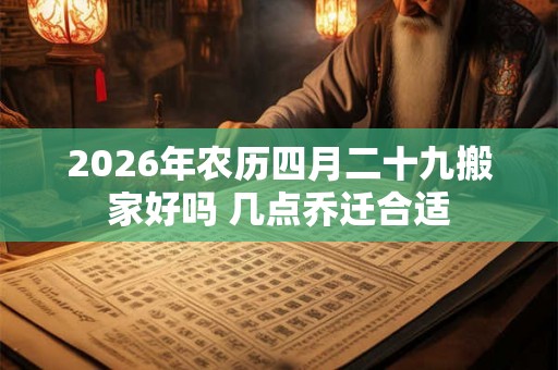 2026年农历四月二十九搬家好吗 几点乔迁合适