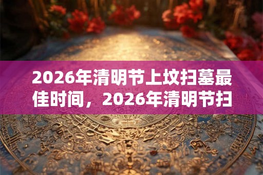 2026年清明节上坟扫墓最佳时间，2026年清明节扫墓吉日