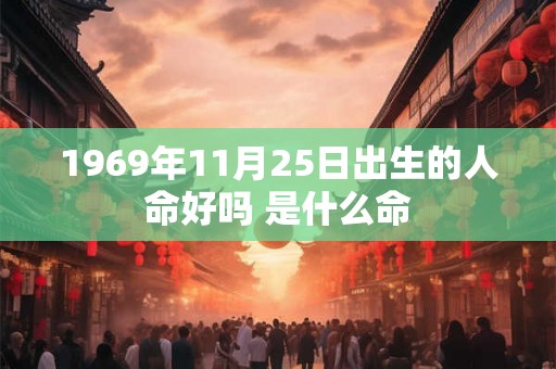 1969年11月25日出生的人命好吗 是什么命