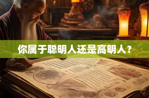 你属于聪明人还是高明人？