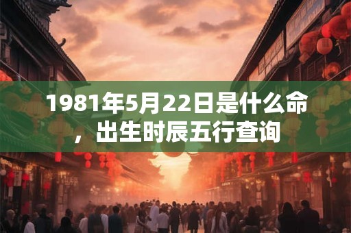 1981年5月22日是什么命，出生时辰五行查询