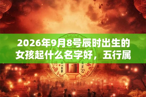 2026年9月8号辰时出生的女孩起什么名字好，五行属什么