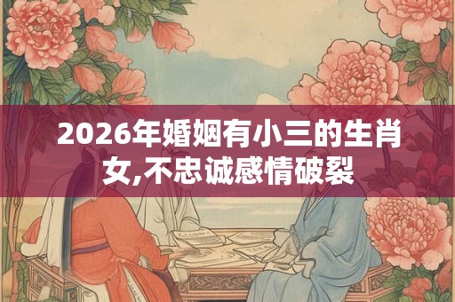 2026年婚姻有小三的生肖女,不忠诚感情破裂