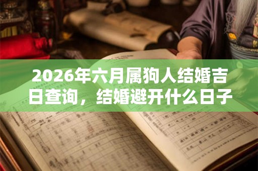 2026年六月属狗人结婚吉日查询，结婚避开什么日子？