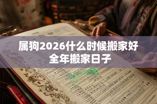 属狗2026什么时候搬家好 全年搬家日子