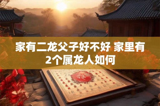 家有二龙父子好不好 家里有2个属龙人如何