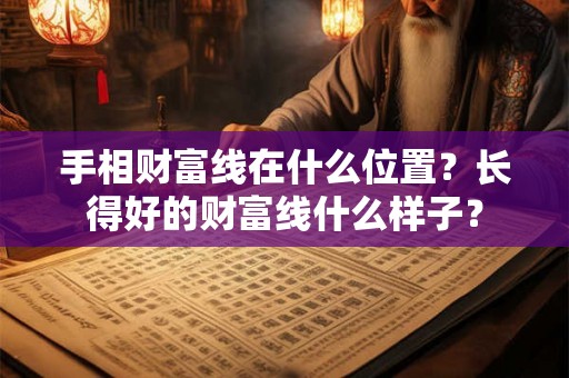 手相财富线在什么位置？长得好的财富线什么样子？