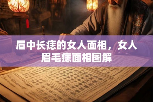 眉中长痣的女人面相,女人眉毛痣面相图解 眉中长痣的女人面相,女人眉毛痣面相图解