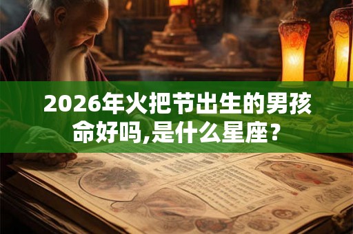 2026年火把节出生的男孩命好吗,是什么星座? 2026年火把节出生的男孩命好吗,是什么星座?