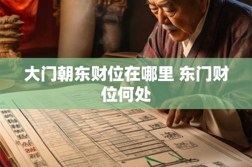 大门朝东财位在哪里 东门财位何处