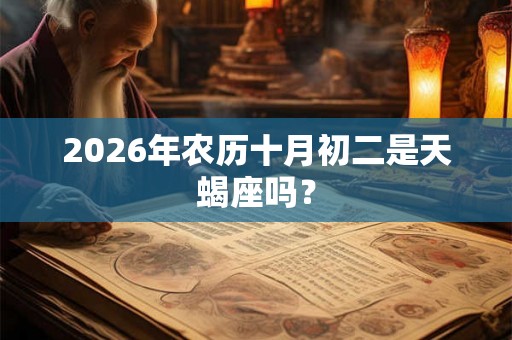 2026年农历十月初二是天蝎座吗？