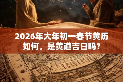 2026年大年初一春节黄历如何，是黄道吉日吗？