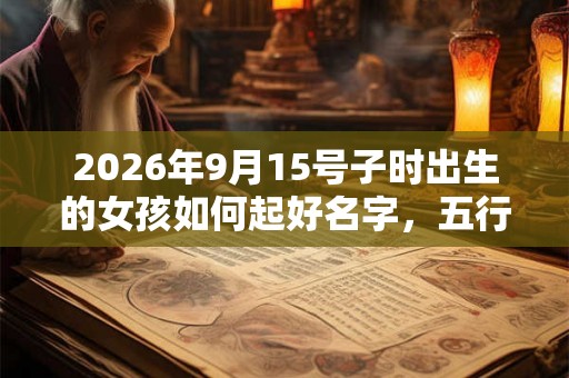 2026年9月15号子时出生的女孩如何起好名字，五行属什么