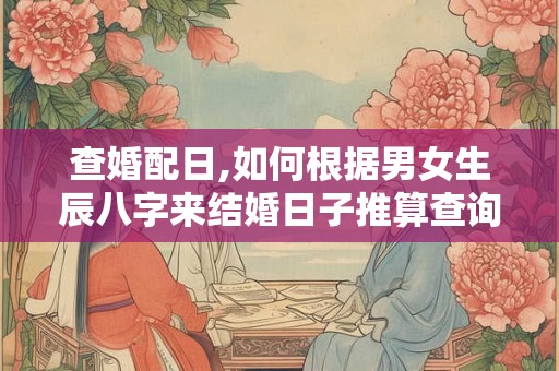 查婚配日,如何根据男女生辰八字来结婚日子推算查询