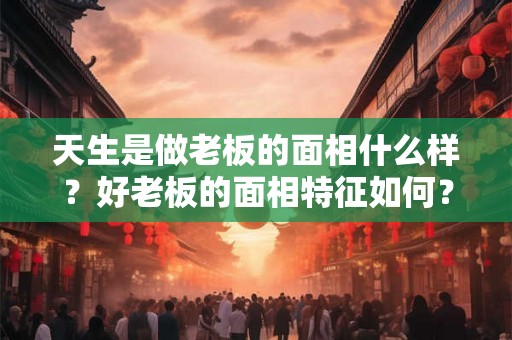 天生是做老板的面相什么样?好老板的面相特征如何? 天生是做老板的面相什么样?好老板的面相特征如何?