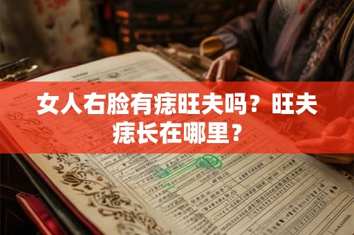 女人右脸有痣旺夫吗?旺夫痣长在哪里? 女人右脸有痣旺夫吗?旺夫痣长在哪里?