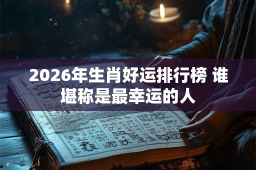 2026年生肖好运排行榜 谁堪称是最幸运的人 2026年生肖好运排行榜 谁堪称是最幸运的人